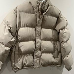 Tan puffer jacket
